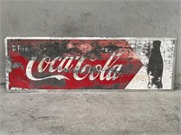 Original DRINK COCA-COLA Screen Print Tin Sign -