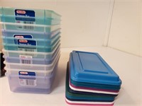 Eleven 13x7.25x4.25 Storage Boxes and Lids