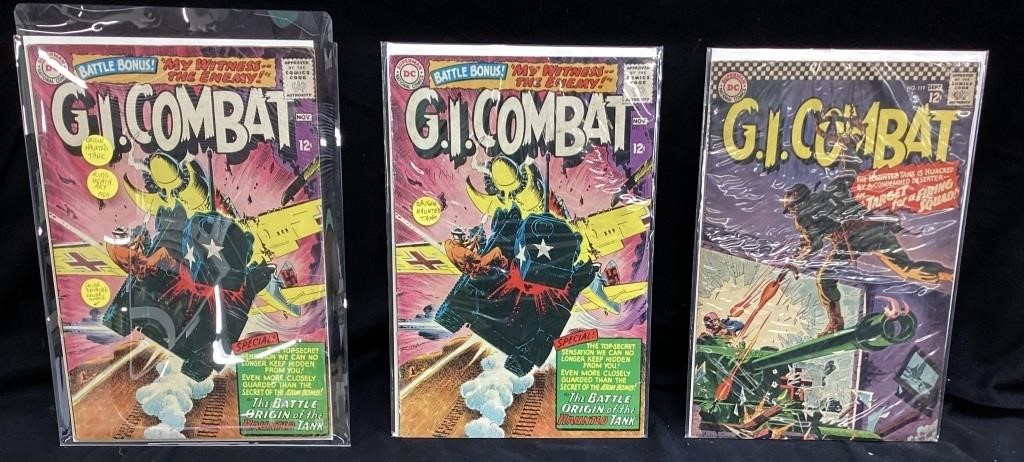 (3) DC COMICS G.I. COMBAT COMICS 2 #114 & #119