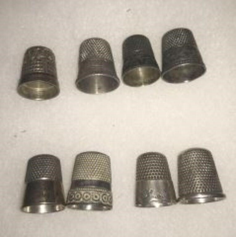 Sterling Thimble Collection (8)