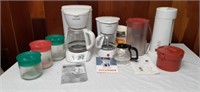 Tea maker, coffee pots, canisters and more
