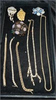 Vintage Costume Jewelry, Brooches, Necklaces, More
