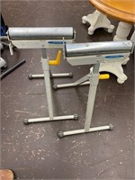 Wood work support roller stands