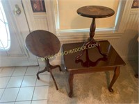 Three Wooden Side Tables