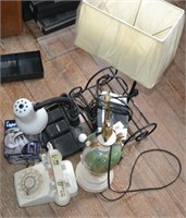Misc. Lot Table Lamps, Radio, Phone & More