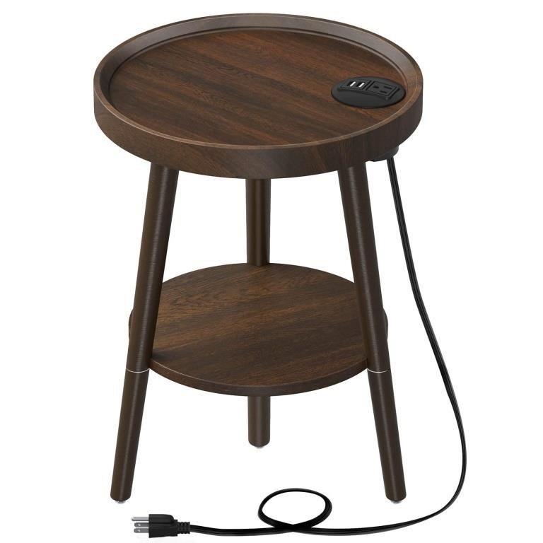 Greenstell End Table with Charging Station