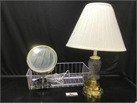 Lamp and Lighted Mirror