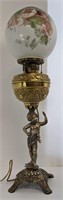 Victorian Electrified Oil Lamp ( Banquet Lamp)