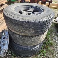 3- 255/70R16 alum wheels tires shot