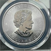 2018 CANADA $5 MS69 PCGS MAPLE LEAD/AG