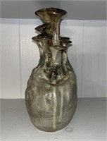 "Pinch" pottery vase piece 9.5” T