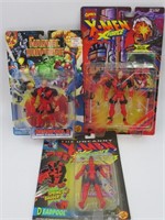 Deadpool 1990s Toy Biz Figure Lot of (3)