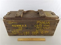 WWII AA 40mm High Explosive Ammo Crate 1944