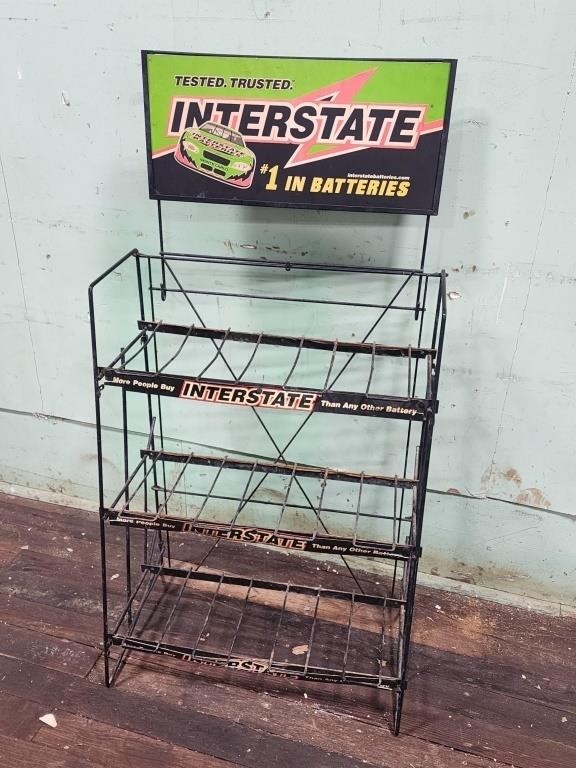 Interstate Batteries Folding Rack with Sign