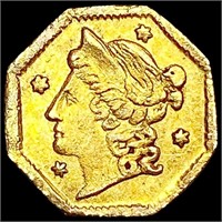 1853 BG-102 Octagonal California Gold Quarter