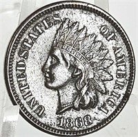 1868 U.S. Indian Head Cent AU