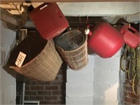 PAIR OF BASKETS/ GAS CANS