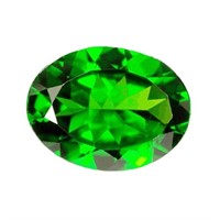 Genuine 5x3mm Oval Green Chrome Diopside