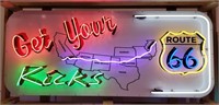 Route 66 Animated Tin Neon Sign