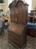 Stunning Secretary Desk with Double Arch Hutch