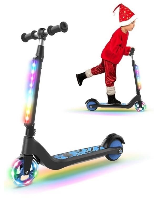 SISIGAD Electric Scooter for Kids Ages 6-12, LED