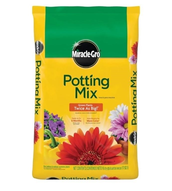 Miracle-Gro Potting Mix, For Container Plants,