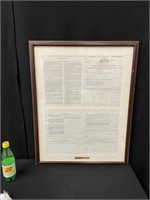 1913 Inaugural Tax Form 1040 Historical Document
