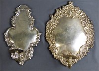 Antique Silver Plated Wall Sconces / Candleholder