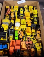 FLAT OF MOSTLY 64TH SCALE CONSTRUCTION TOYS