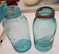 Pair of ball perfect mason fruit jars 1/2 gallon