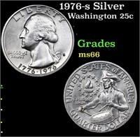 1976-s Silver Washington Quarter 25c Grades GEM+ U