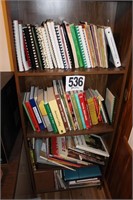Collection of Books and Book Shelf