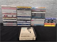 Lot of 51 Jazz/Blues CDs, Cassettes and 8 Track