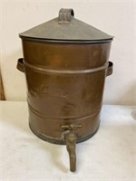 Antique Copper bucket with brass valve
