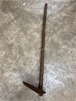 Primitive Hand Forged Hoe w/wooden Handle