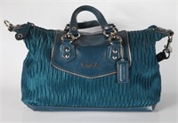 COACH "ASHLEY" HANDBAG - OCEAN BLUE