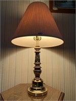 BRASS LAMP W/ SHADES