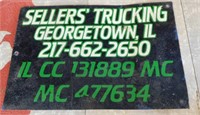 3 metal signs: Sellers Trucking Georgetown