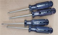 4 Kobalt star bit screwdrivers