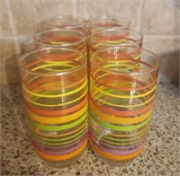 6 colorful glasses