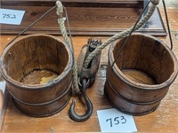 Pulley and Wooden Buckets