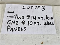 3 Pc -10' & 14' Metal Wall Panels