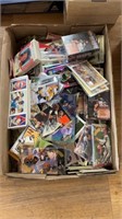 Box Lot of Assorted Sports Cards Football Hockey