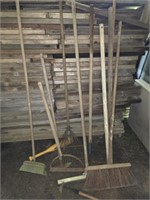 Barn Lot of Hand Tools & Broom & More