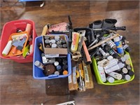 HUGE LOT OF PAINT AND PAINTING SUPPLIES