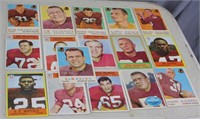S: LOT OF 16 1950's & 60's FOOTBALL CARDS