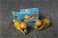 Two Tin Toy Kittens