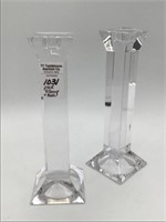 Pair of Villeroy & Boch 8 Inch Tall Crystal