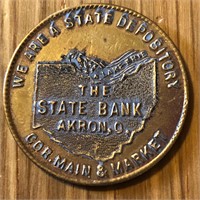 State Bank Akron Ohio Savings Account Trade Token