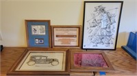 Framed artwork